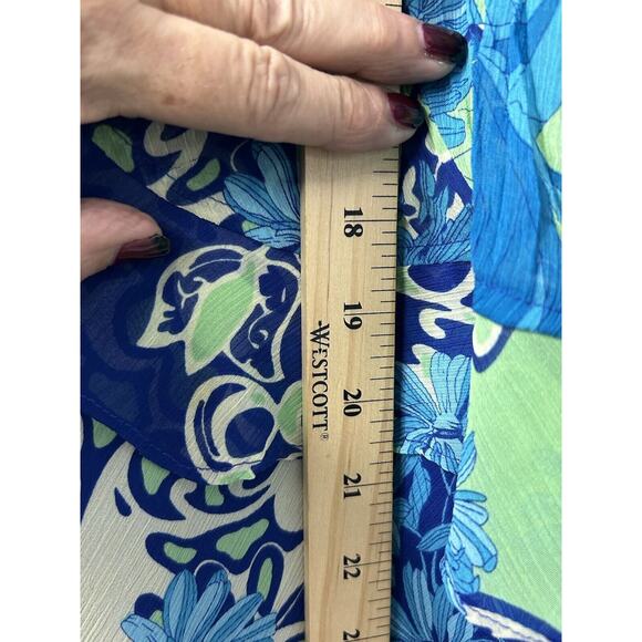 Sherri Martin Womens Sz 10 Blue 2-pc Long Dress & Jacket Floral Fairy‎ Cottage - Picture 10 of 16